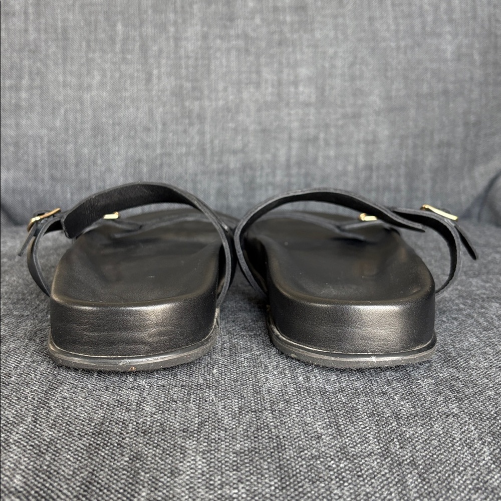 Black Strappy Sandals with Buckles - Picture 4 of 8